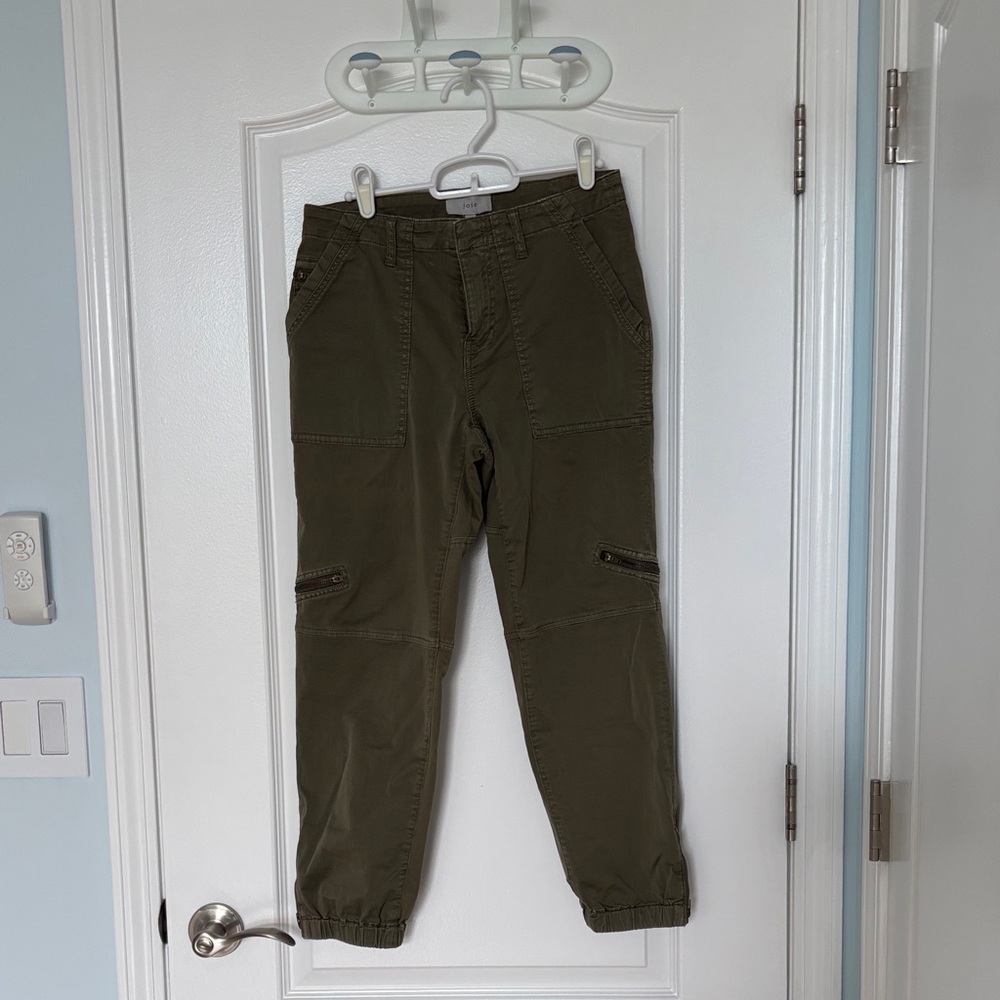 Joie Khaki Ankle-Length Cargo Pants